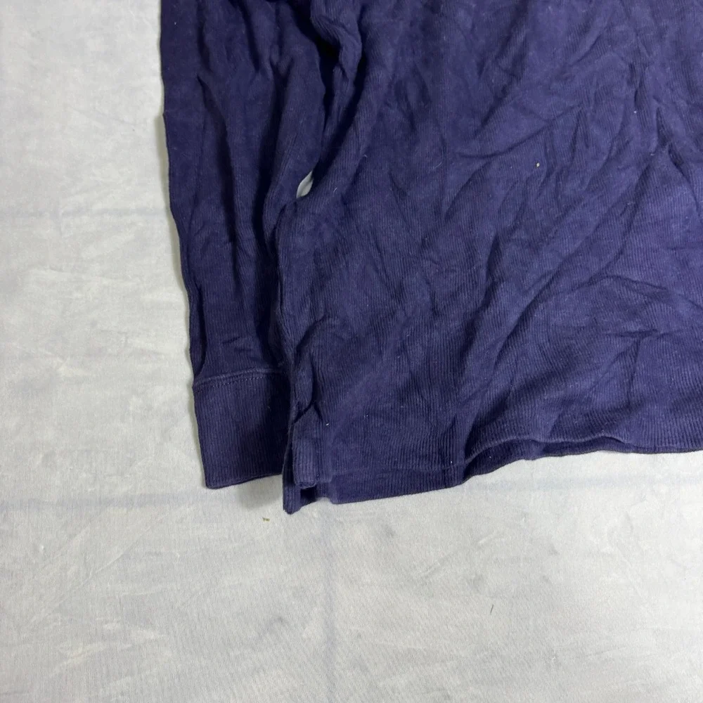 VTG Polo Ralph Lauren Mens Sweater Blue Knit Pony Logo‎ Quarter-Zip Pullover XL